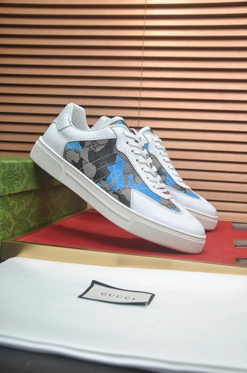 Men's men's shoes💰420💶[GUCCI Gucci] official website 1:1 men's sports shoes are now on the market, using original Gucci fabric + gluten lining, plus the official website original 1:1 comfortable outsole. Fashionable and versatile, super comfortable and breathable. 5 colors available, standard shoe size 38/45 (custom-made sizes 45 are non-refundable)